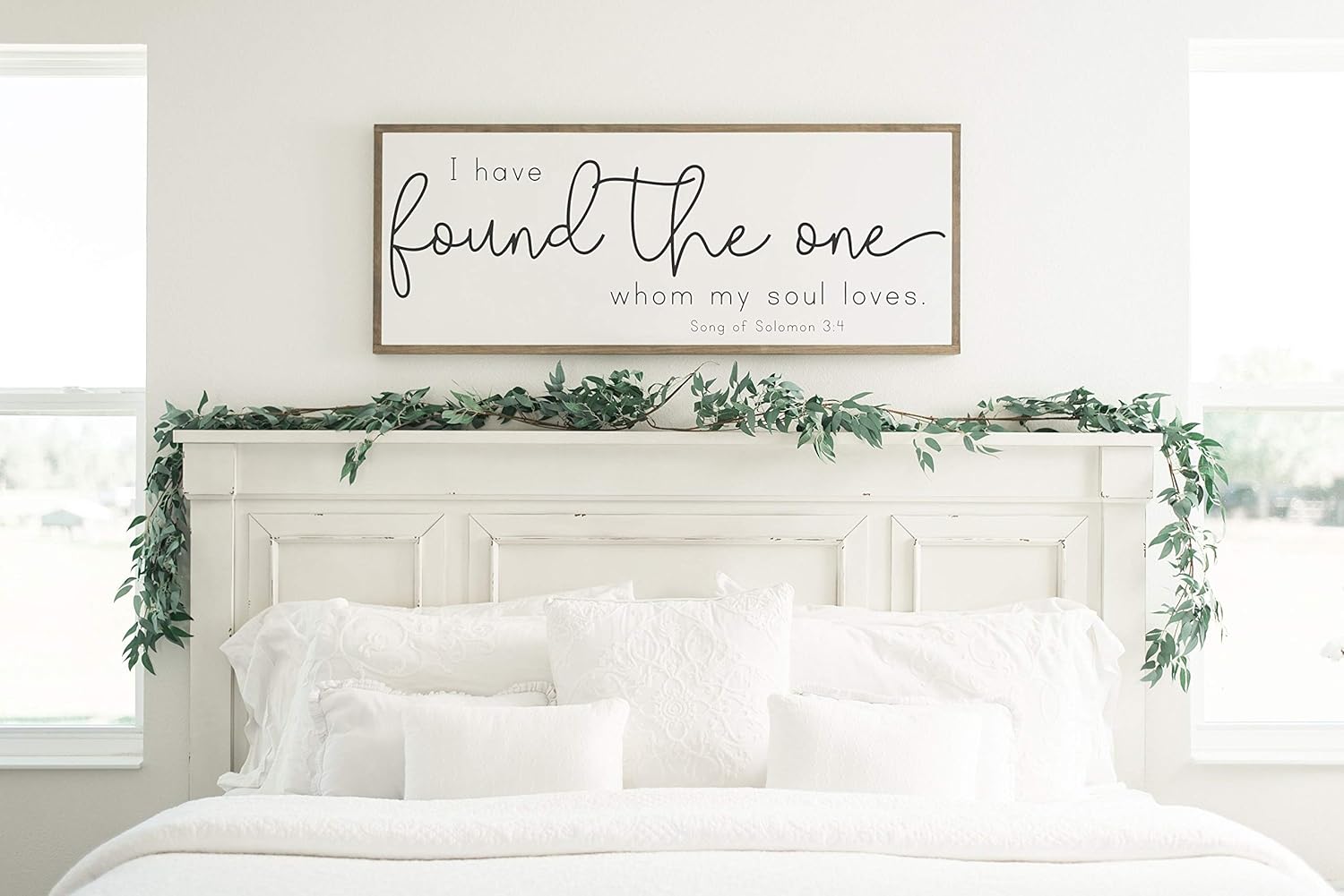 I Have Found The One Whom My Soul Loves Sign, Above The Bed, Song of Solomon Sign, Bedroom Sign, Master Bedroom Sign, Wood Sign, Large Sign 12