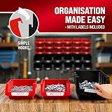 Monzana 32pc Garage Wall Rack Storage Boxes Tool Organiser Workshop Craft view 5