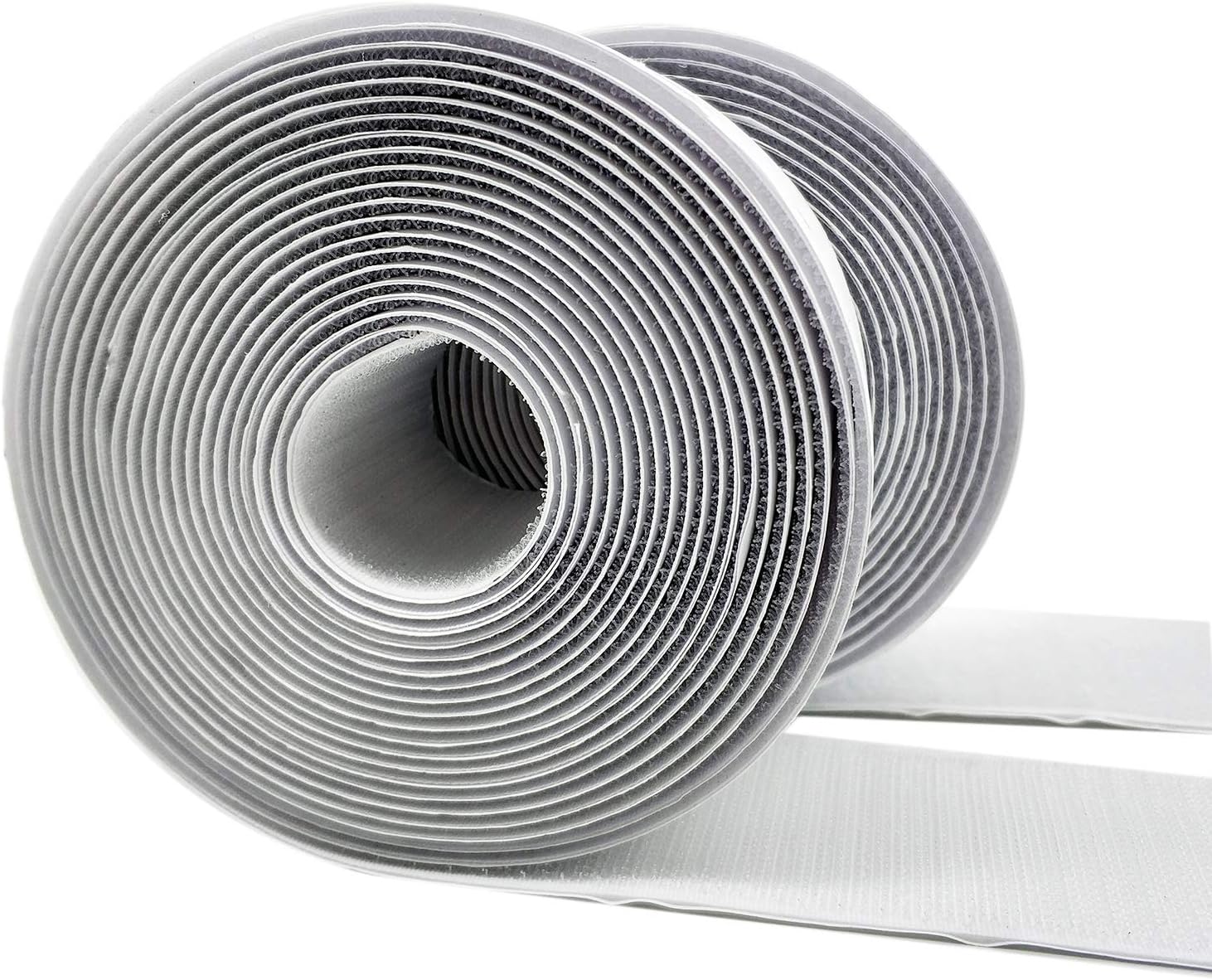 Eroilor 5 Meter (16.4 ft) Long 50mm (2 inch) Width Hook and Loop Tape Self-Adhesive Tape - White