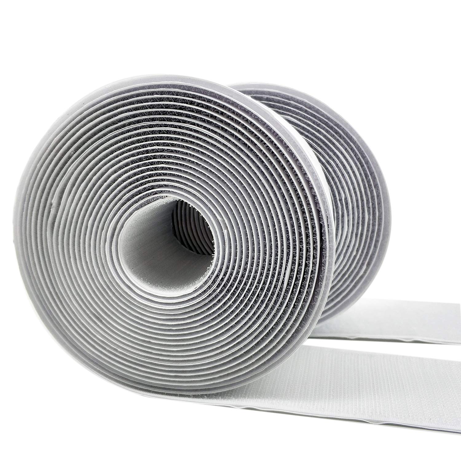 Eroilor 5 Meter (16.4 ft) Long 50mm (2 inch) Width Hook and Loop Tape Self-Adhesive Tape - White