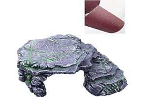 PUEUTU Extra Large Turtle Resting Basking Platform Reptile Terrarium Shale Rock Reptile Habitat Accessories Decorations Aquarium Decor Rock Landscaping Shale Scape Step Ledge & Cave Hideout