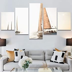 SIGNWIN 5 Panel Canvas Wall Art Modern Art...