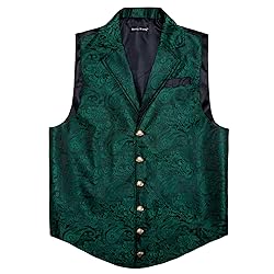 Barry.Wang Dark Green Victorian Vest Loki Men
