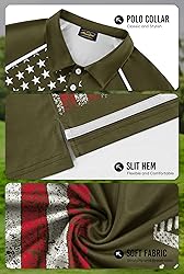 Mainfini Man Distressed 1776 Polo T-Shirt Green USA