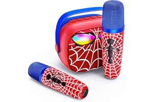 INNOFANS Mini Karaoke Machine for Kids Ages 3-12: Portable Bluetooth Speaker with 2 Wireless Microphone, LED Light Show for Kids 3 4 5 6 7 8 9 10 Year Old Boys Girls Toys Easter Birthday Gifts Toddler