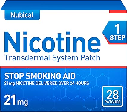 Amazon Com Nubical Nicotine Patches Step 1 To Quit Smoking Stop Smoking Aid That Work 21mg Nicotine Anti Smoking Patch 28 Patches 14 Packs 4 Week Kit Health Personal Care