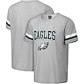 FOCO NFL Men's Officially Licensed Gray Team Color Primary Logo Arched Wordmark Performance Crewneck Short Sleeve T-Shirt