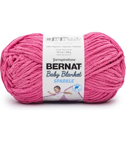 Bernat Blanket Sparkle Garn – 300 G, Lavendel Mit Glitzer, Super Dickes Polyester-Garn Zum Stricken & Häkeln