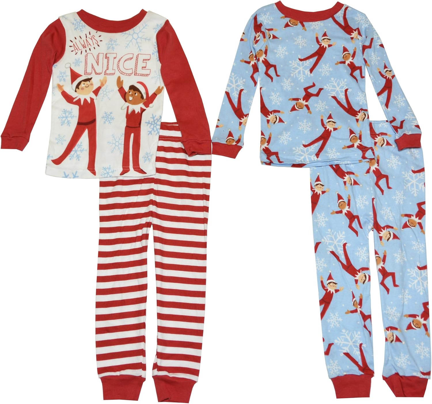 Elf on The Shelf Boys Always Nice 4Piece Cotton Pajama Set