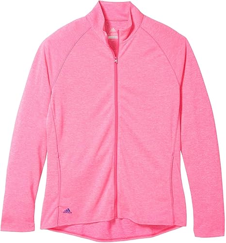 Amazon Adidas アディダス キッズコート ジャケット アウター Heathered Knit Jacket Little Kids Big Kids Shock Pink Melange Md 10 Big Kids M 並行輸入品 コート ジャケット 通販