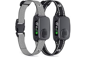 NOIDECE Bark Collar 2 Pack, Dog Bark Collar for Large Medium Dogs 30-120lbs, Automatic Waterproof Barking Collar with Beep Vibration and 5 Adjustable Sensitivity