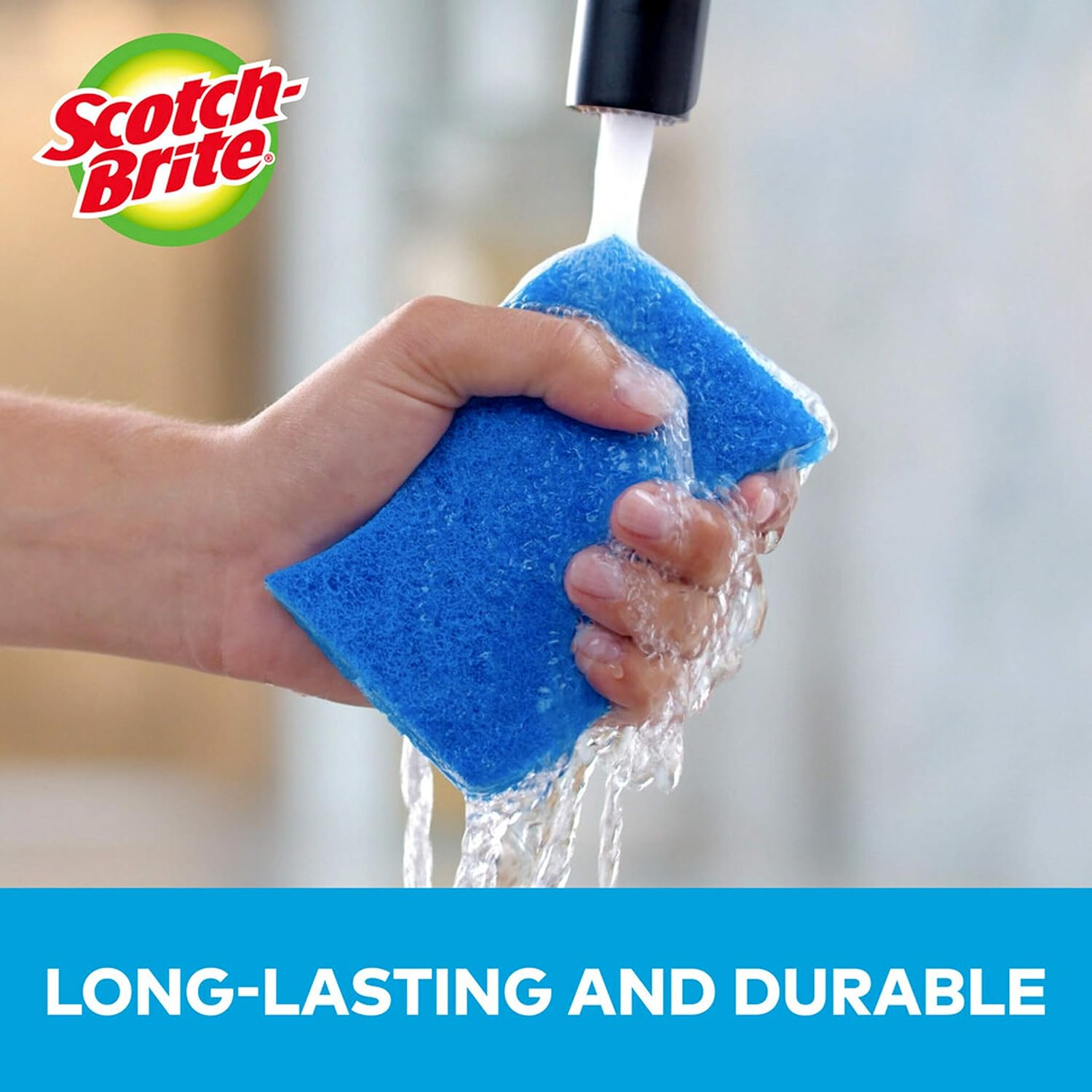 Scotch-Brite Non-Scratch Scrub Sponges, 9 Scrub Sponges, Lasts 50% Longer than the Leading National Value Brand: Health & Personal Care