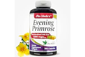 FITO MEDIC'S Evening Primrose Oil, Ultra high Absorption-Clinical Strength 250 softgels-14% GLA | Cold-Pressed, with No fillers or Artificial Ingredients, | Hormone Balance for Women | Menopause and PMS Relief
