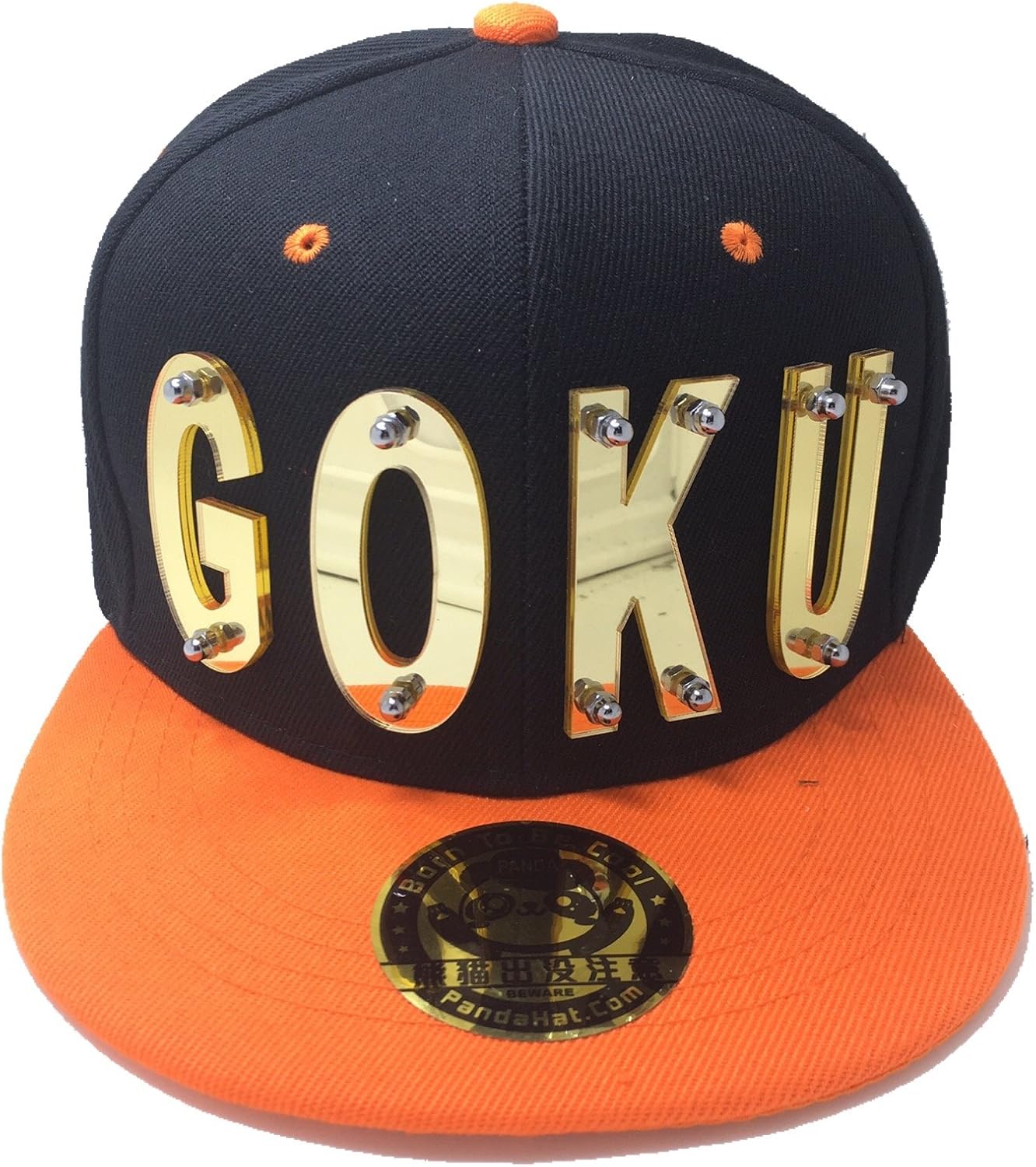 Pandahat Gorro Goku en Negro con ala Naranja - Naranja - Talla ...