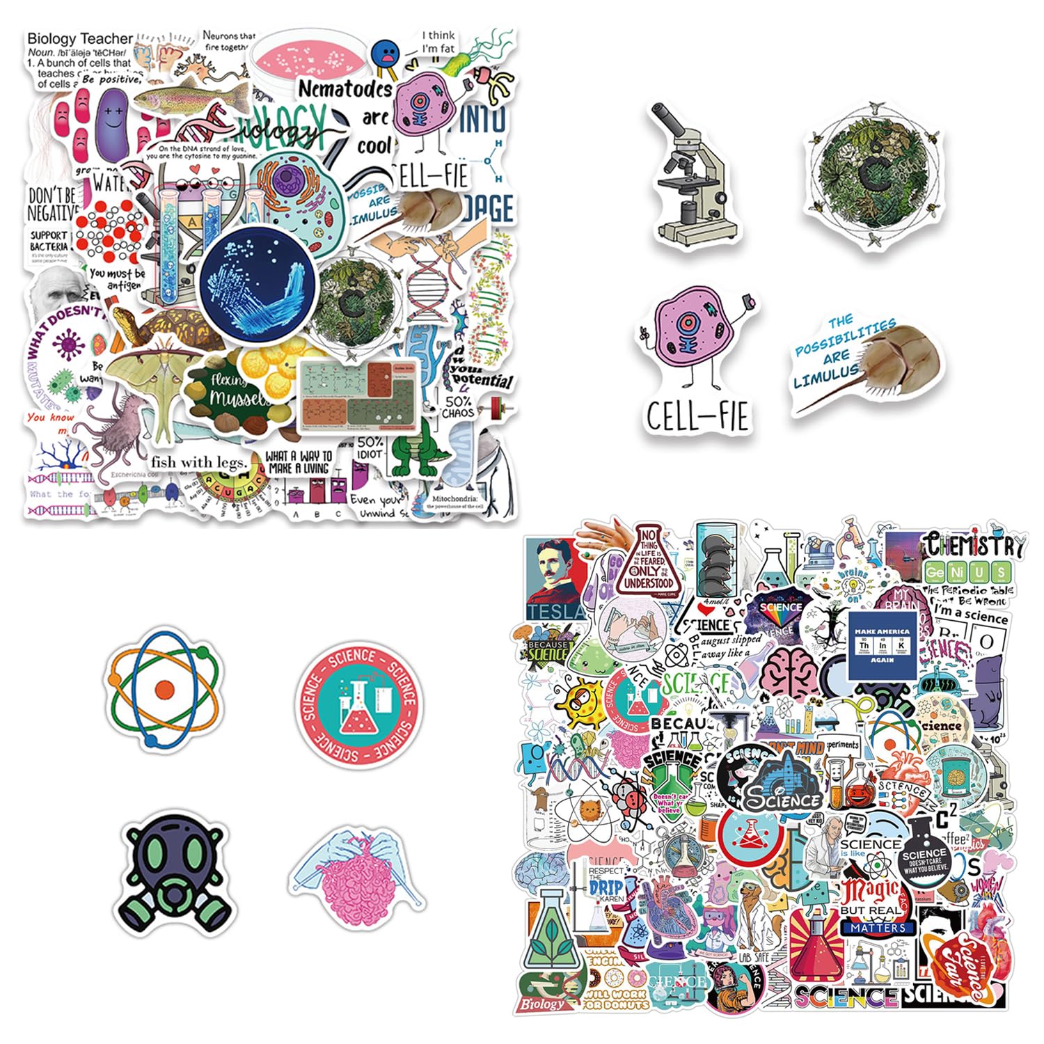 NXPWRC 150 Science Laboratory Theme Stickers, Creative Graffiti Stickers, Laboratory Equipment Stickers, Can Be Used To Decorate Scrapbooks, Skateboards, Notebooks, And Drinking Glasses
