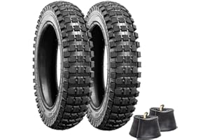 YEYOUC 12.5x2.75 Replacement Knobby Tire and Inner Tube, 2Sets for Razor MX350 MX400 Dirt Rocket, X-Treme X-560, Compatible with 12 1/2x2 3/4 Electric Scooters
