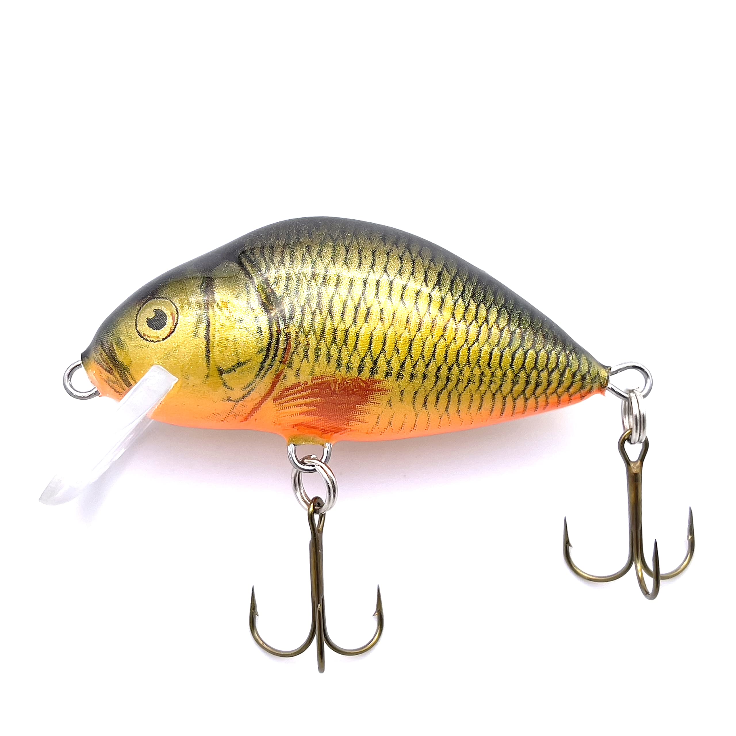 EVERBAY DORADO Wobbler Fishing Lure-Artificial Hard Crankbait-Fishing Tackle, Topwater Life-Like Swimbait for Trout Perch Pike Zander Catfish Chub Barbel Trolling in Freshwater, Floating - LAKE 5cm G