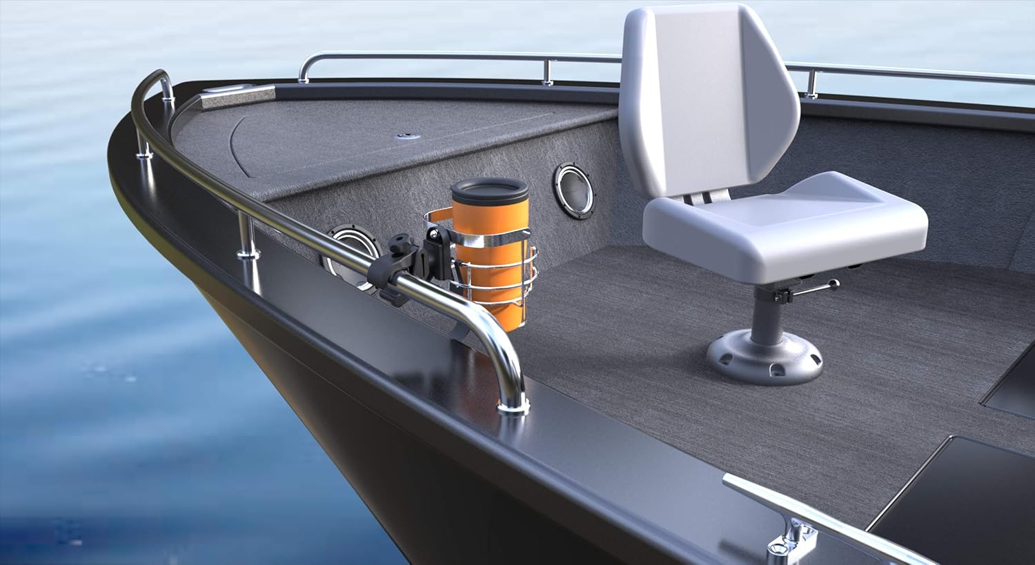 Pontoon Fishing Boat Stainless Steel Suction Mount Drink Holder