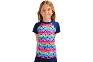 Lands' End Kids Boys and Girls Swimwear UPF 50 Short Sleeve Rash Guard Shirt (XXS-XL)