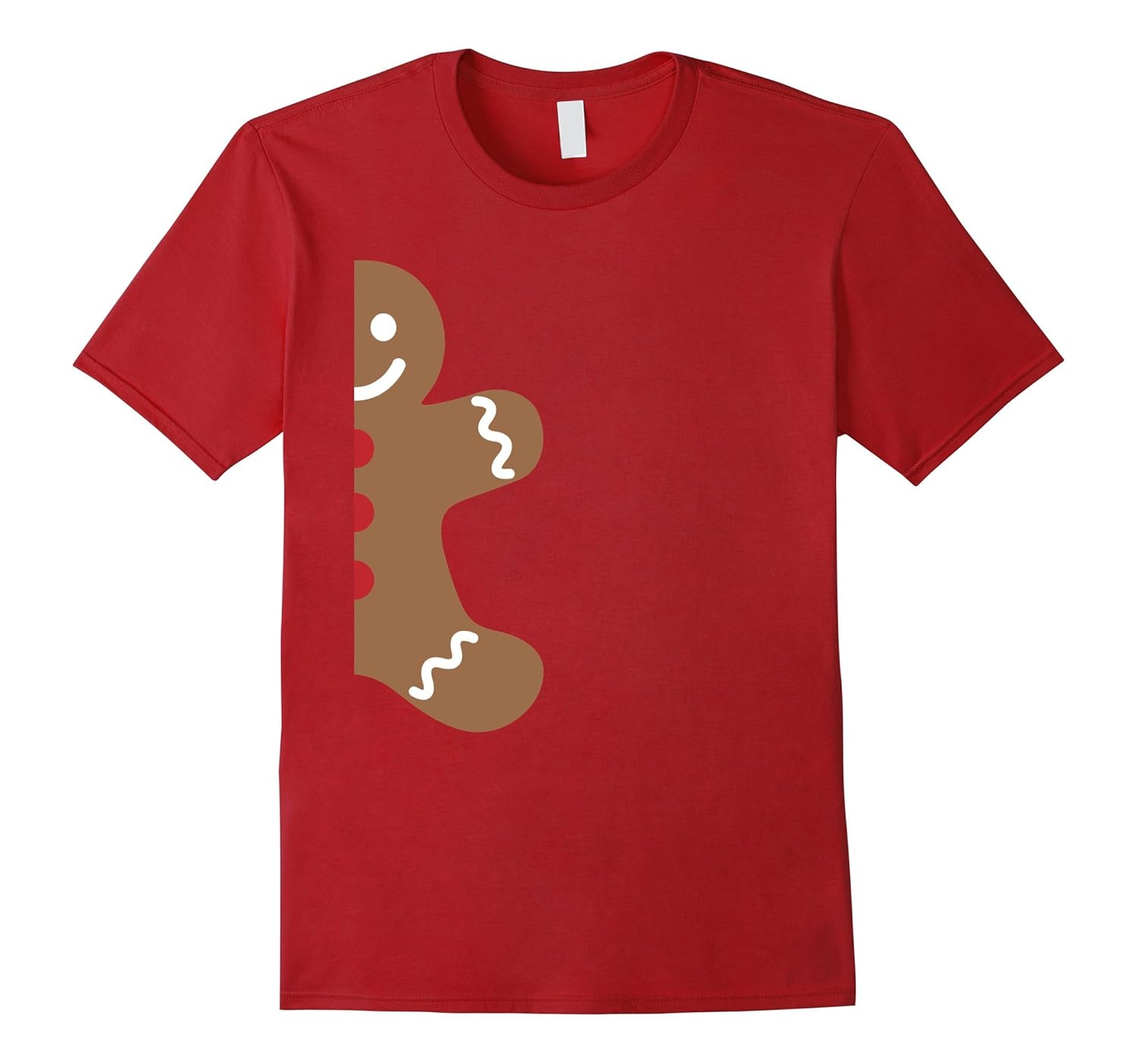 Left Side of Couples Gingerbread man Halloween Shirt-Rose