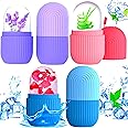 Pack of 3- Ice Roller for Face, Eyes, Body Massage. Natural Cold Therapy to Eliminate Puffiness, Dark Circles, Wrinkle. Promotes Blood Circulation for Glowing, Soft, Tight Skin (Pink, Purple & Blue)