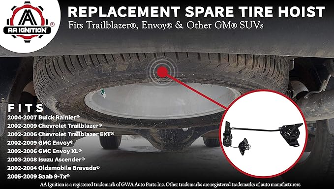 2005 chevy trailblazer spare tire removal