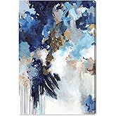 Art Remedy Midnight Blues Canvas Coastal Abstract, Gallery Wrapped, 24" x 36"