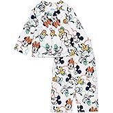 Mickey Mouse Boys' 2-Piece Loose-fit Button Down Matching Pajama Set, Soft & Cute for Kids