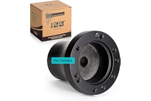 10L0L Golf Cart Steering Wheel Adapter Chrome Hub for Yamaha G1-G29 Golf Carts-Black