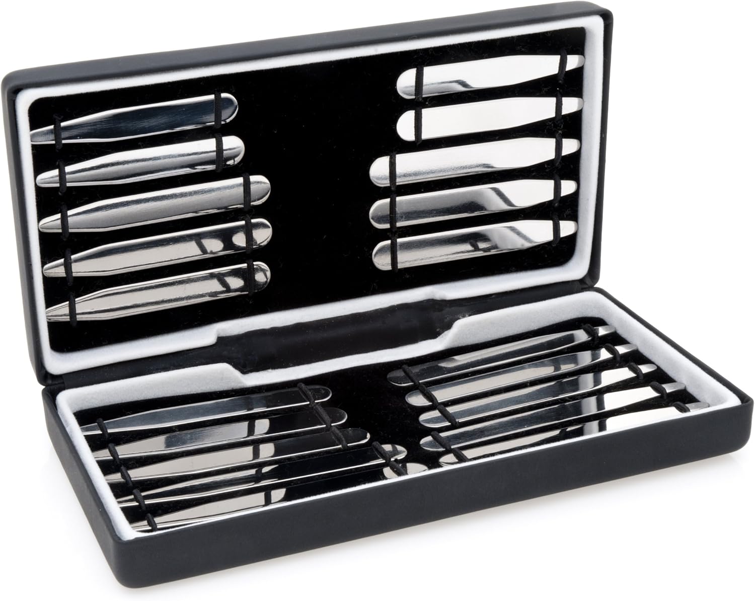 20 Stainless Steel Collar Stiffeners in a Box 4 Sizes Deluxe