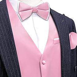 Barry.Wang Mens Light Pink Formal Suit Vest V-neck
