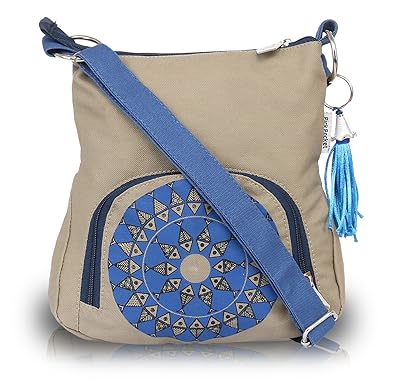 Pick Pocket Girls Sling Bag (Grey) (Slgreyblu191)