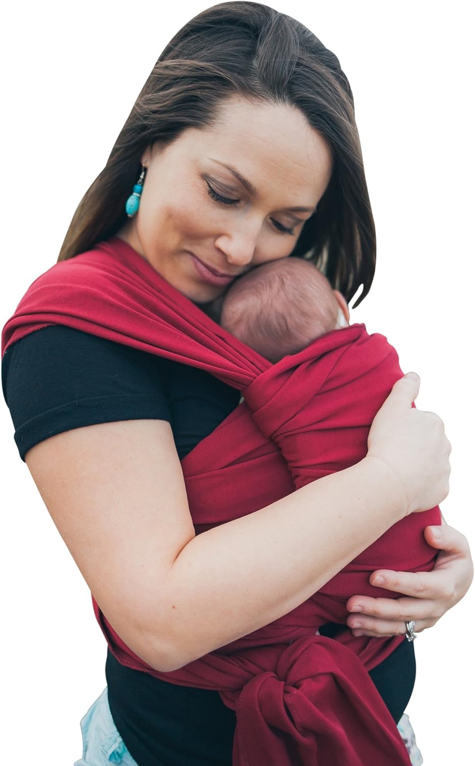 Baby Wrap Sling Organic Stretchy Premium Carrier, Maroon