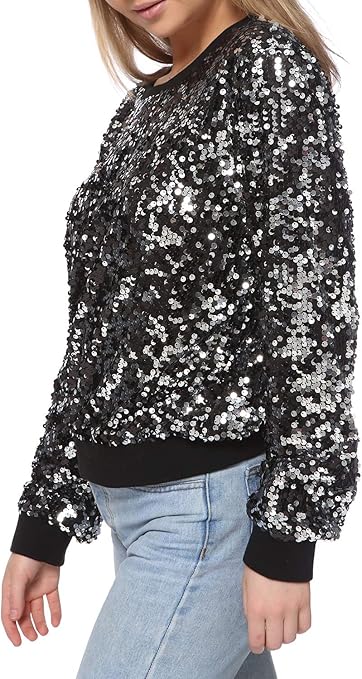 sequin long sweater