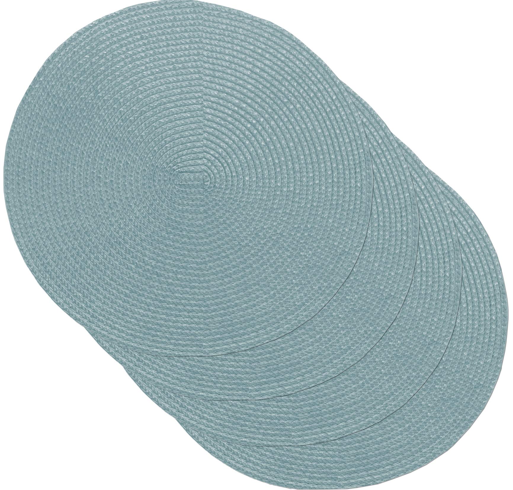 Venilia Blue Round Placemat, Table Linen, Placemats for Dining Room, Woven Set of 4, Food Safe, 38 cm, 59125