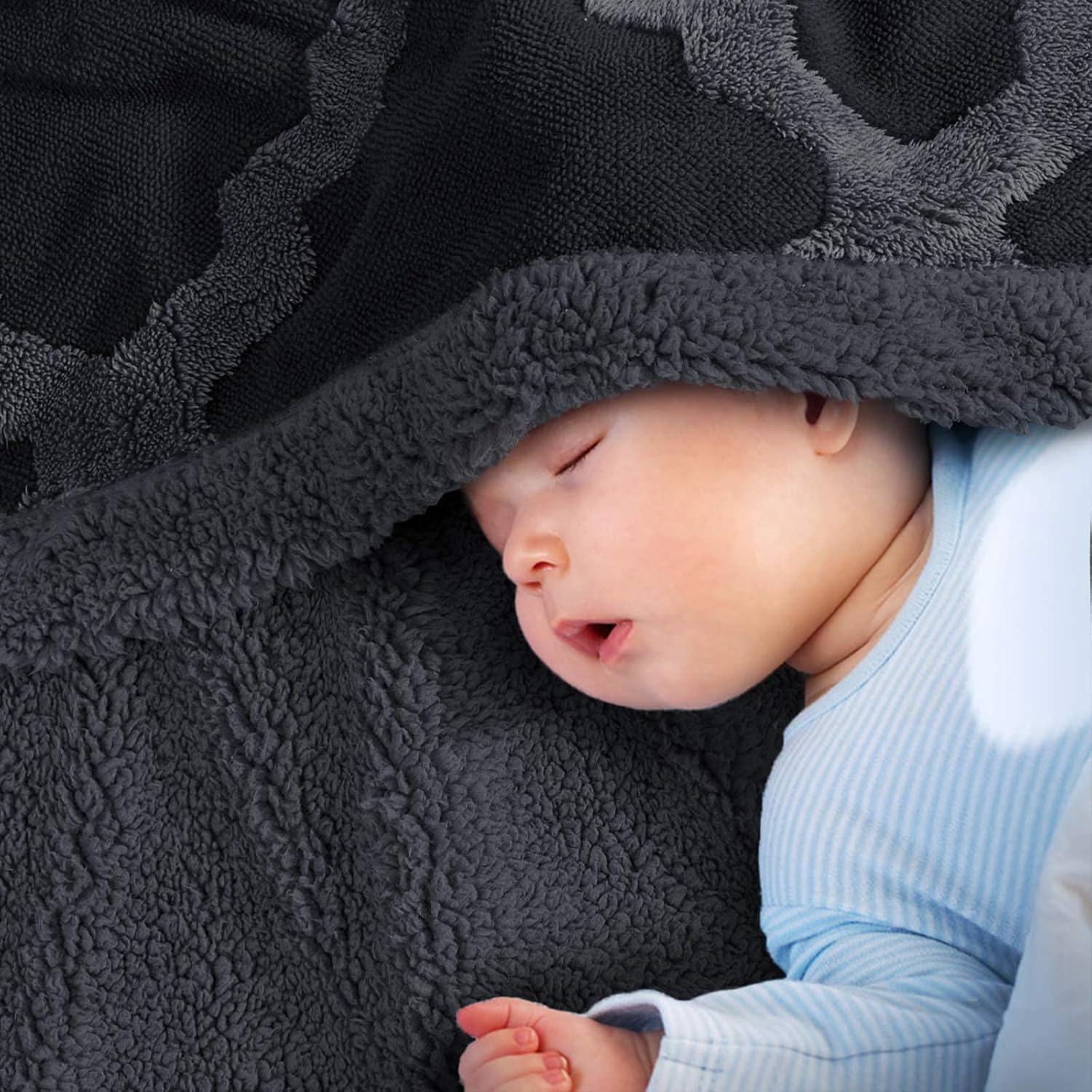 CAMPIR Sherpa Throw Blankets for Bed,Super Soft Warm Dual Sided Blanket,Machine Washable Plush Fleece Blankets,Fuzzy Blanket for Sofa Couch Bed(Dark Grey, 51"x63"): Kitchen & Dining