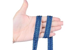 BEL AVENIR Gimp Braid Trim Cord 1.6 cm/0.63 inch Wide, 10 Yard Handmade Polyester Basic Trim, Fabric Trim for Upholstery, Sewing, Curtains, DIY Costumes, Slipcover, Home Deco (Navy, 10 Yard)