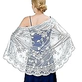 YIJODM Women's Sparkling Sequin 1920s Shawls and Wraps Wedding Scarf for Bride Evening Party Dress