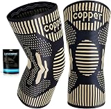Lusenone Copper Knee Support 2 Pack for Men Women - Compression Sleeve view 1
