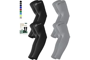 BHYTAKI Cooling Compression Arm Sleeves for Men Women,UPF50 UV Sun Protection Sleeves for Work Sport Tattoo Cover Up