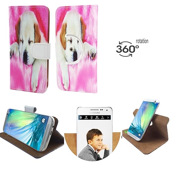 Handy Schutz Hülle | für Elephone R9 | 360° Drehbare Funcktion | PU Leder | - 360° Nano L Hund 1