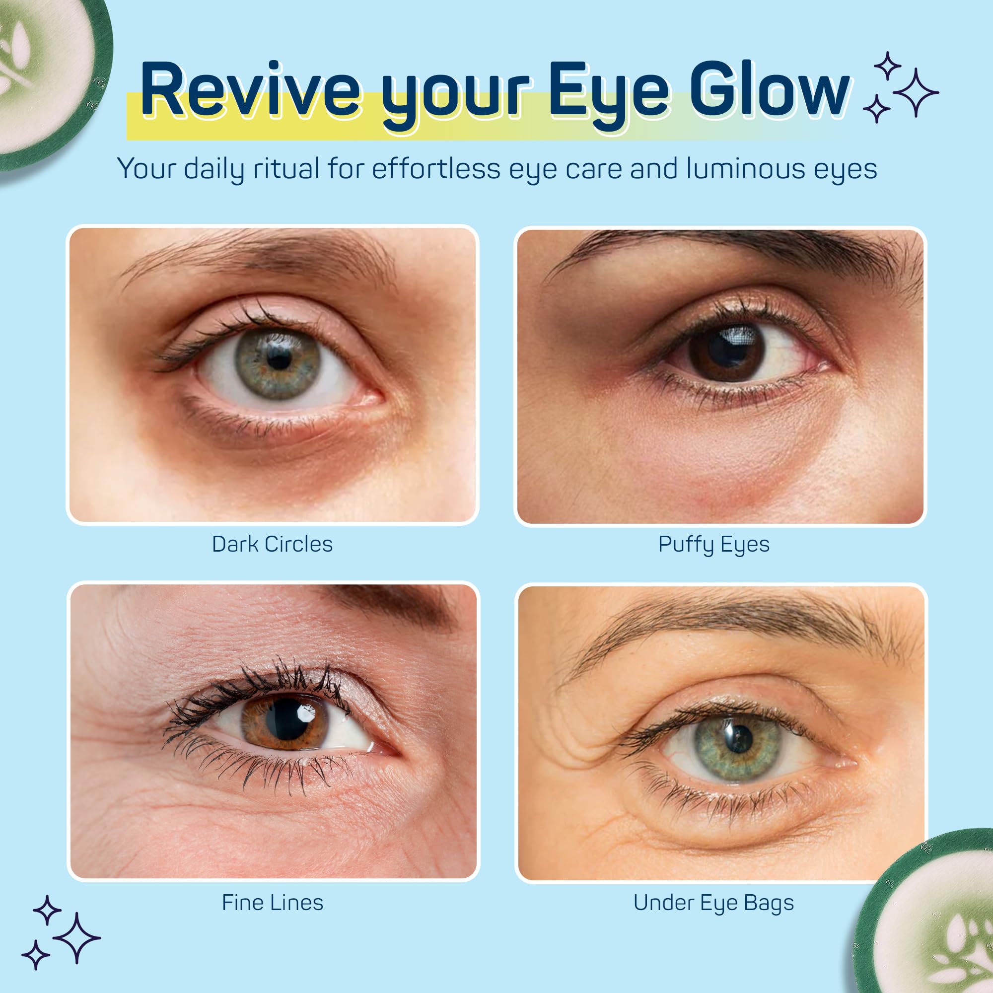 SpaLife Cucumber Korean Eye Patches | Dark Circles & Puffy Eyes Treatment | Nourishing Cucumber Eye Pads with Korean Skincare Extracts | Eye Mask for Puffy Eyes Daily Depuffing Eye Patches | 48 Count