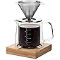 BTaT- Pour Over Coffee Maker, Double Wall Glass, 16 oz, with Stainless Steel Permanent Filter, Pour Over Coffee, Coffee…