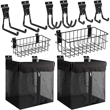 thumbnail image 2 of Only Hangers Black Wire Baskets For Slatwall & Gridwall – 12x6x6 Inches (Set Of 2) Display Bins 2 of 5