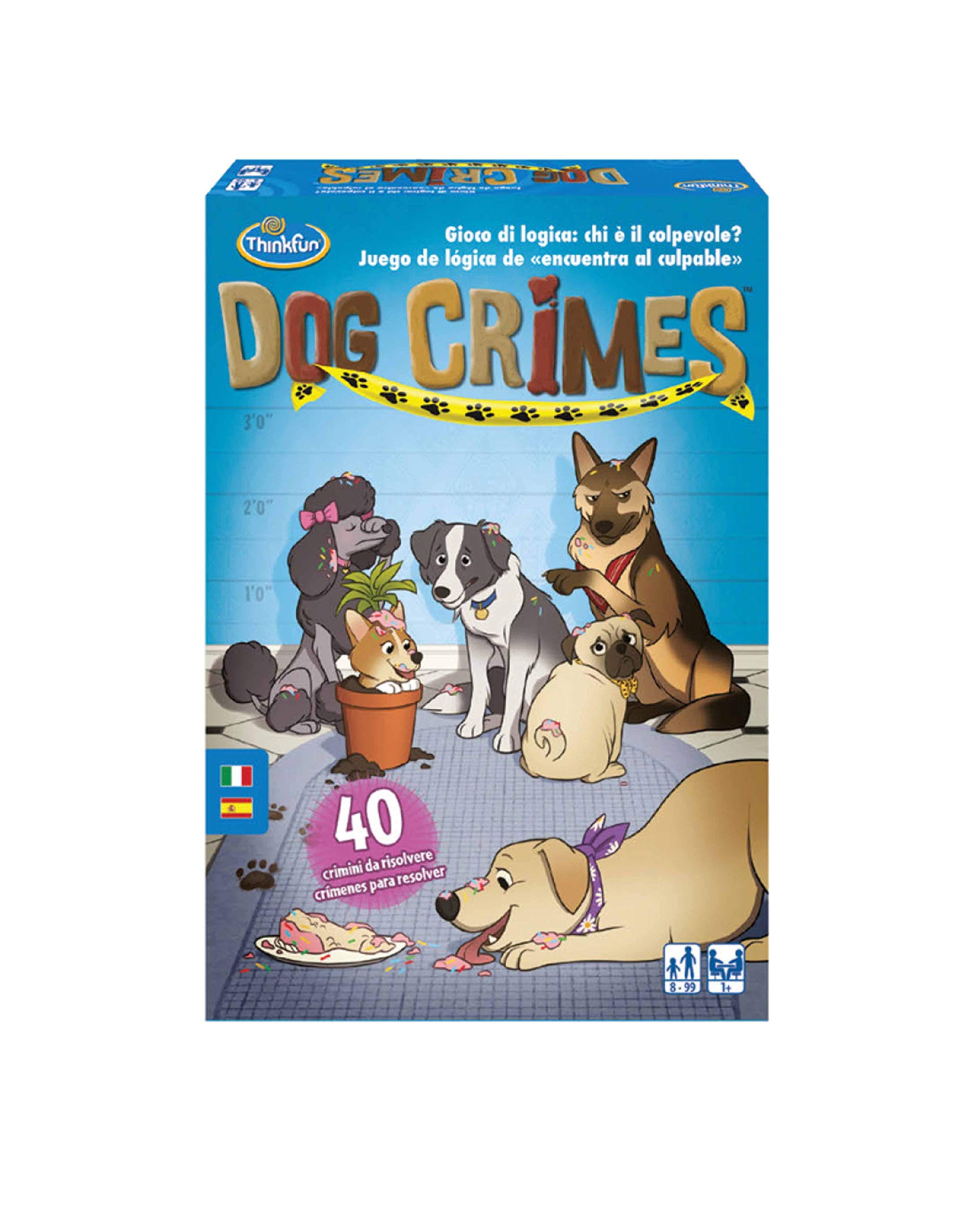 ThinkFun 76414 Dog Crimes, Logic Game, 1+ players, Recommended age 8+ (Spanish/Italian Version)