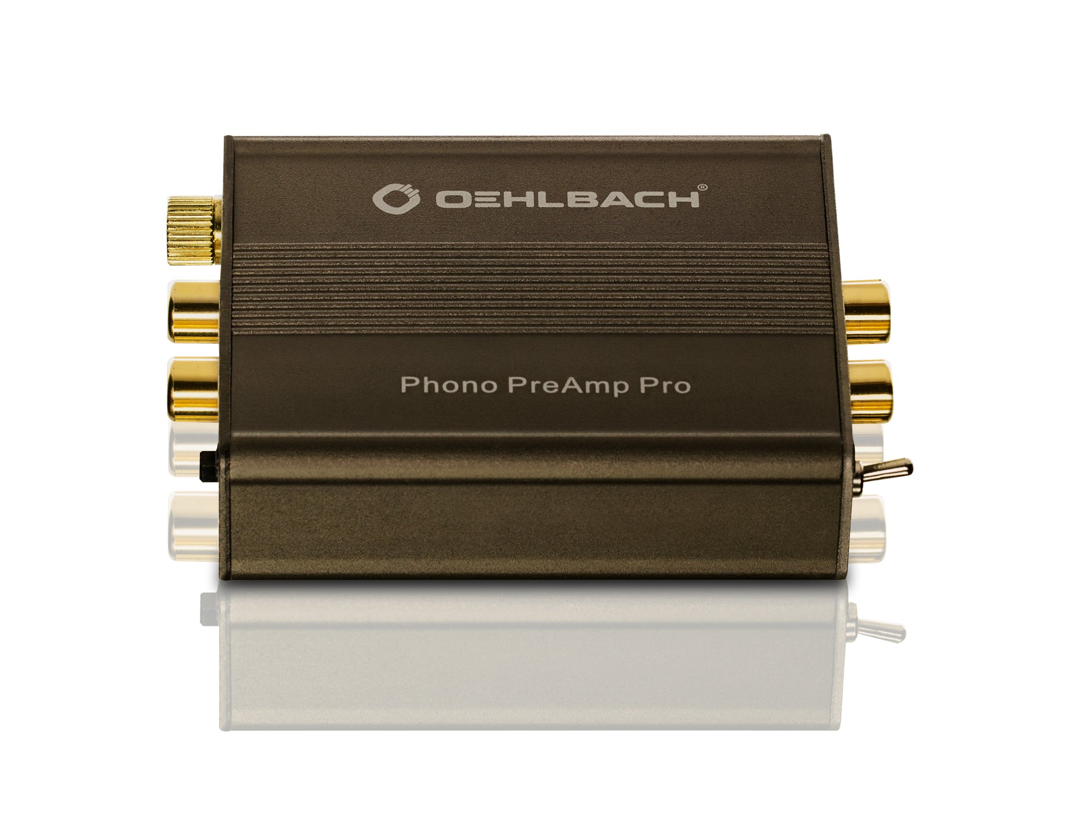Oehlbach Phono PreAmp Pro Phono Preamplifier for Turntable with MM or MC Pickups, Compact and Powerful, Metallic Brown