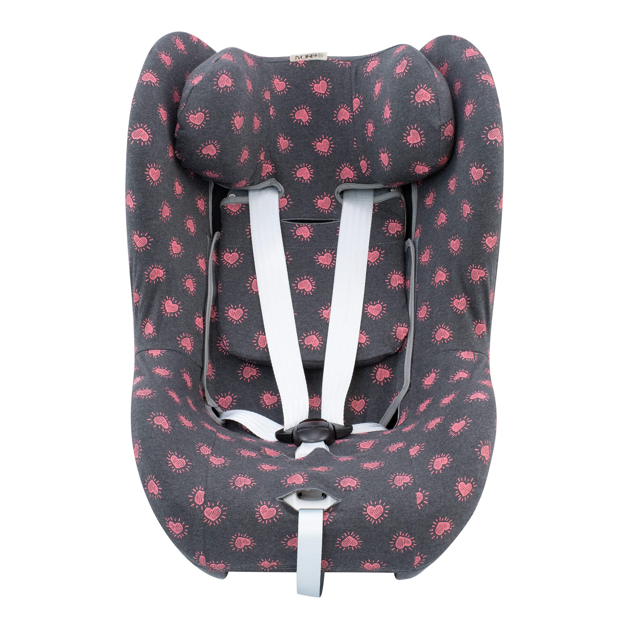 JYOKO KIDS Cover for Cybex Sirona M2 iSize (FLUOR HEART)