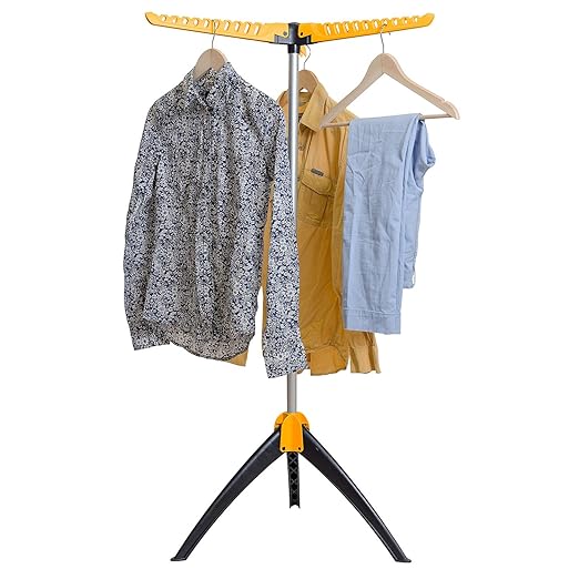 title=ArtMoon Elm Stendibiancheria Pieghevole Robusto Stand a 3 Bracci Uso Interno /