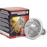 AUAAQ 80W Deep Heat Infrared Projector Lamp for Reptiles, Emits Infrared A &amp; B Wavelengths, Reptiles Basking Light Heat Lamp Bulbs with Reflector for Bearded Dragons, Turtles, Snakes, Lizards, etc.