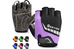 GEZVOC Cycling Gloves with Shock-Absorbing Pad, Extra Grip, Flexible Fit, Light Weight, Breathable for Men and Women Mountain Biking